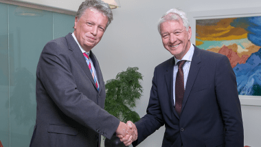Dr. Klaus Lesker, Managing Director of Ferrostaal GmbH and Bjerne S. Clausen, CEO of Haldor Topsoe A/S Dr. Klaus Lesker, Managing Director of Ferrostaal GmbH and Bjerne S. Clausen, CEO of Haldor Topsoe A/S